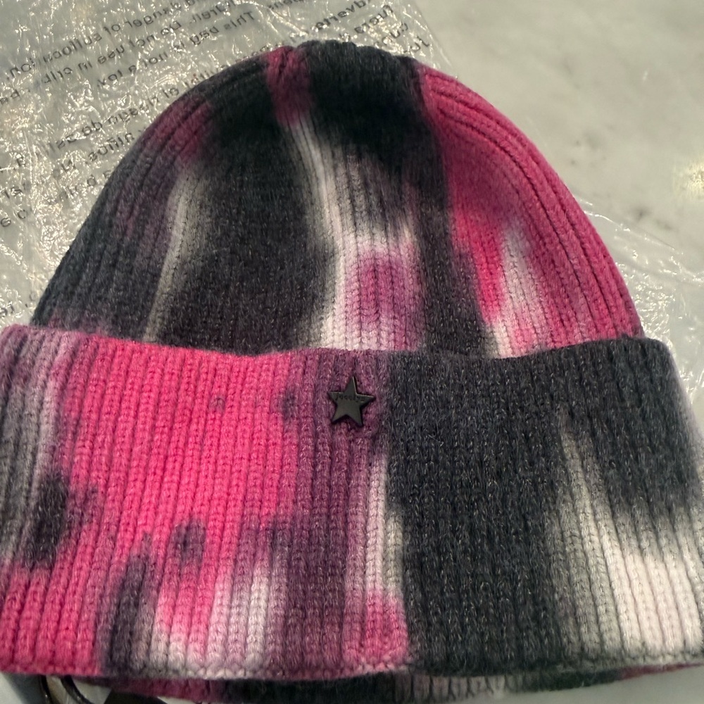 Jocelyn Vibrant Pink and Gray Beanie BNWT - Picture 2 of 4